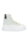 Inuikii Woman Sneakers Light Green Size 9 Leather, Textile Fibers