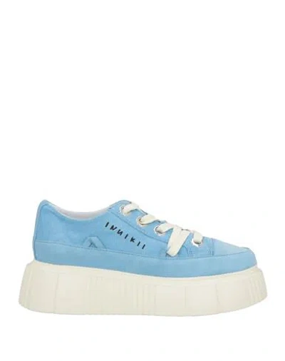 Inuikii Woman Sneakers Sky Blue Size 8 Leather
