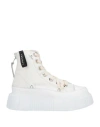 Inuikii Woman Sneakers White Size 11 Leather, Textile Fibers