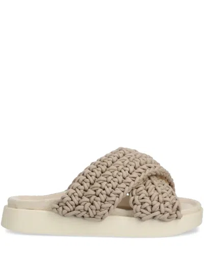 Inuikii Woven Slides In Nude