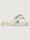 Inuikii Woven Stones Slide In True White
