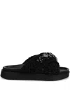 Inuikii Woven Stones Slides In Black