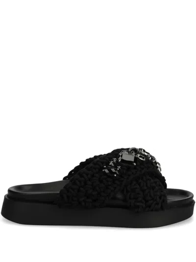 Inuikii Woven Stones Slides In Black