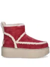 Inuikii X Coccinelle Classic Low Shearling Boots In 粉色