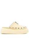 Inuikii Zip-detail Mules In Yellow