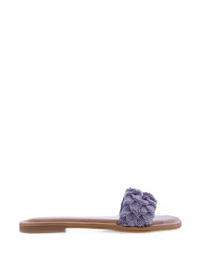 Inuovo Crystal-embellished Braided Sandals In Multi