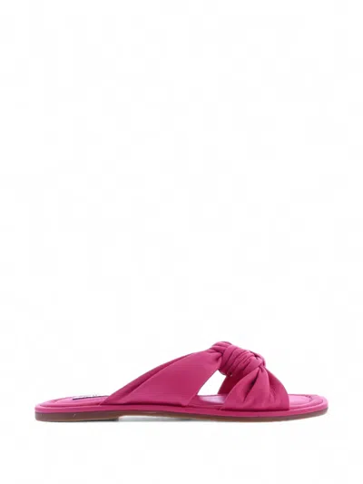 Inuovo Knot-detail Leather Sandals In Pink
