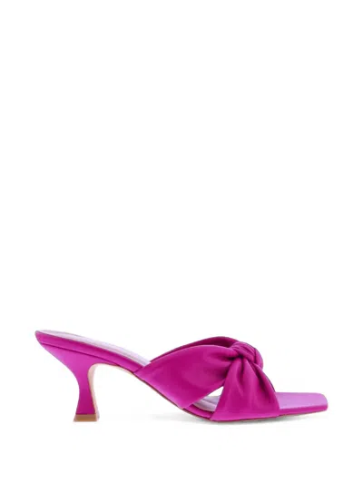 Inuovo Knotted Square-toe Sandals In Pink