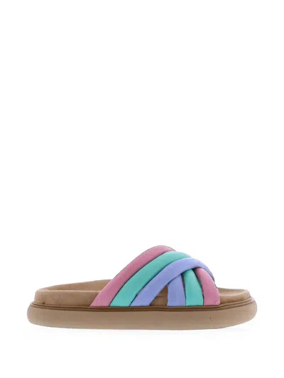 Inuovo Padded Crossover Sandals In Multi