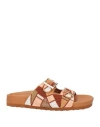 Inuovo Woman Sandals Brown Size 11 Synthetic Fibers In Brown