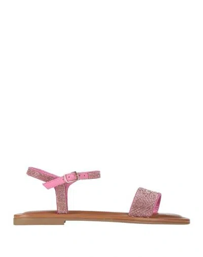Inuovo Woman Sandals Pink Size 8 Soft Leather