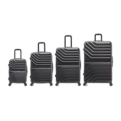 Inusa Aurum Hardside Lightweight Spinner Luggage Set In Black
