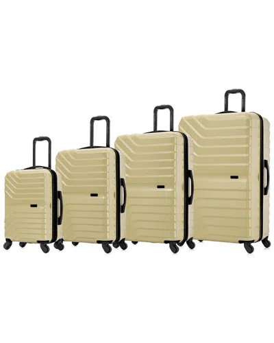 Inusa Aurum Lightweight Expandable Hardside Spinner 4pc Luggage Set In Gold