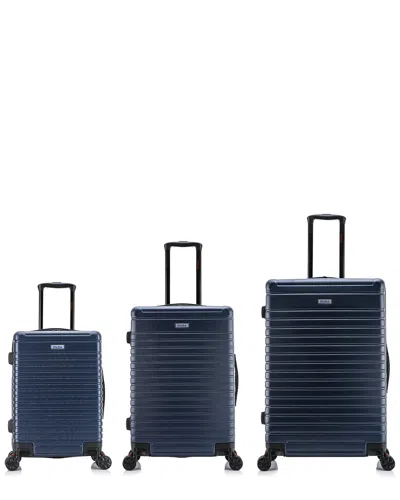 Inusa Deep Lightweight Hardside Spinner 3 Piece Set In Blue