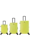 Inusa Deep Lightweight Hardside Spinner 3 Piece Set In Green