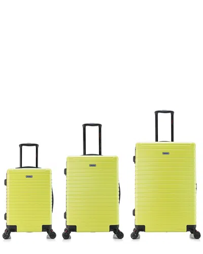 Inusa Deep Lightweight Hardside Spinner 3 Piece Set In Green