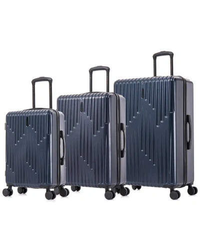 Inusa Drip Lightweight Hardside Spinner 3pc Luggage Set In Blue