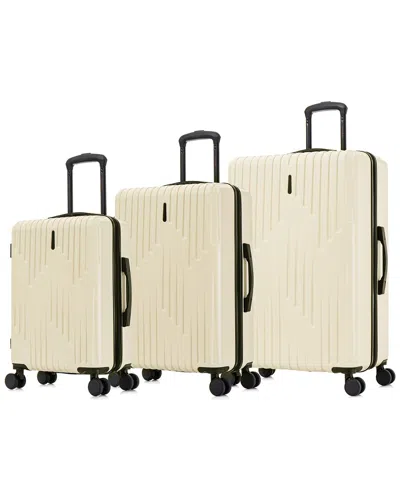 Inusa Drip Lightweight Hardside Spinner 3pc Luggage Set In Brown
