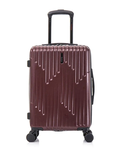 Inusa Drip Lightweight Hardside Spinner Luggage 20 In Burgundy