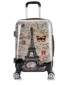Inusa Paris Prints Lightweight Hardside Spinner 20 Inch