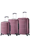 Inusa Pilot Lightweight Hardside 3pc Spinner Set