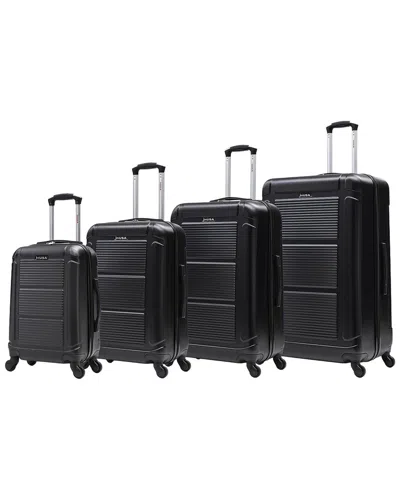Inusa Pilot Lightweight Hardside 4pc Set In Black