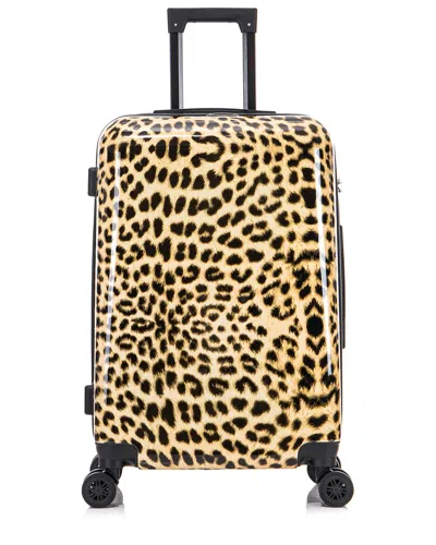 Inusa Prints Lightweight Hardside Spinner 24in In Brown