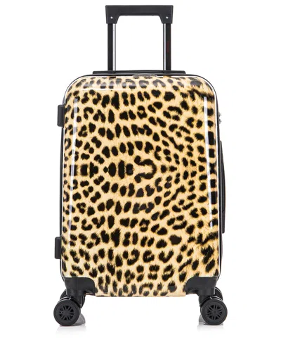 Inusa Prints Lightweight Hardside Spinner 20in In Brown