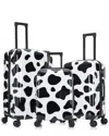 Inusa Prints Lightweight Hardside Spinner 3pc Set In Black