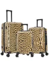 Inusa Prints Lightweight Hardside Spinner 3pc Set In Brown