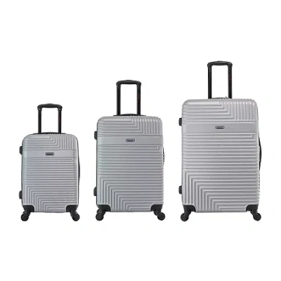Inusa Resilience 3-pc.hardside Lightweight Spinner Luggage Set In Silver