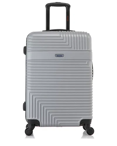 Inusa Resilience Lightweight Hardside Spinner 24in In Silver