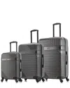 Inusa Resilience Lightweight Hardside Spinner 3 Piece Set In Grey
