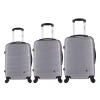 Inusa Royal Lightweight Hardside Spinner 3-pc. Luggage Set In Silver
