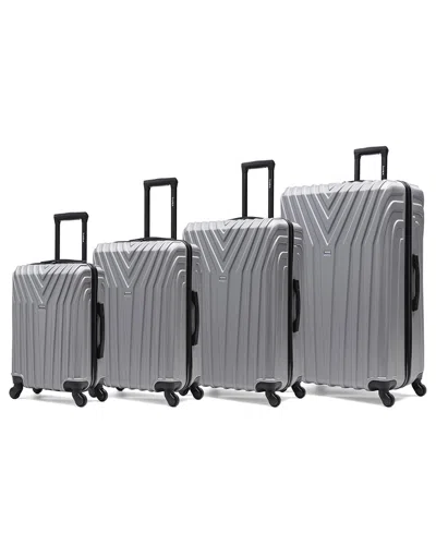Inusa Vasty Lightweight Hardside Spinner Suitcase 4pc Luggage Set In Gray
