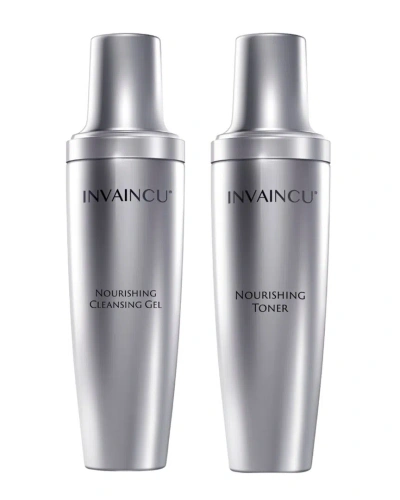 Invaincu Pure Glow Essentials Duo - Nourishing Cleansing Gel  & Purifying Toner In White