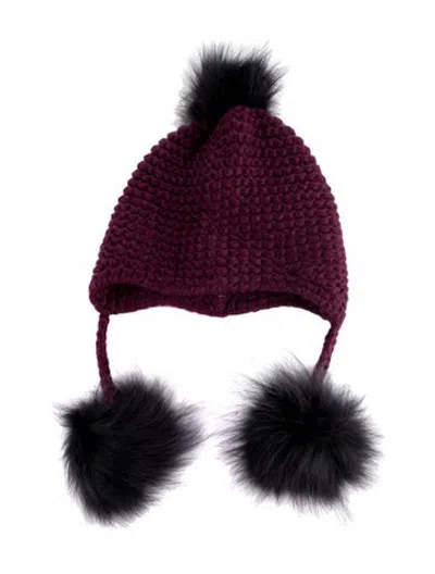 Pre-owned Inverni Baby Alpaca Beanie W/tags In Purple