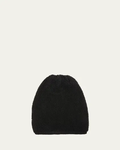 Inverni Bouclé Knit Beanie In Black
