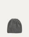 Inverni Bouclé Knit Beanie In Graphite Grey