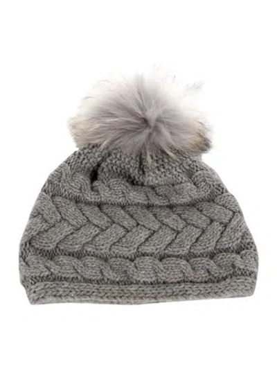 Pre-owned Inverni Cashmere Beanie In Grey