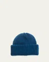 Inverni Chunky Knit Beanie In Cerulean Blue