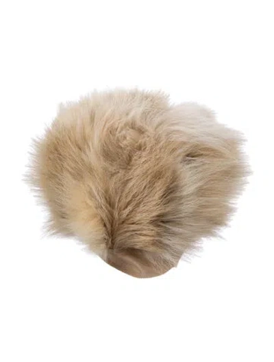Pre-owned Inverni Coyote Fur Hat In Neutral