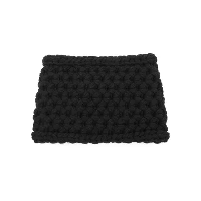 Inverni Diva Black Chunky-knit Cashmere Headband