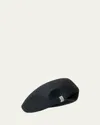 Inverni Embellished Wool Felt Beret In Black