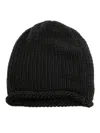 Inverni Hats Rolled Trim Beanie In Black