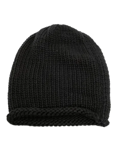 Inverni Hats Rolled Trim Beanie In Black