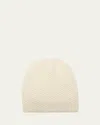 Inverni Knit Cashmere Beanie In White