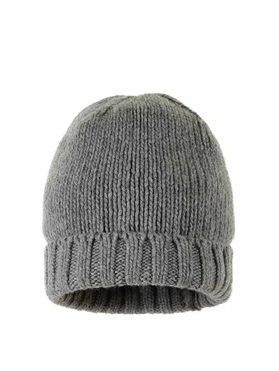 Inverni Knitted Hat In Grey