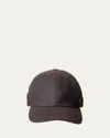 Inverni Men's Cashmere Baseball Cap With Ear Flaps In Brown