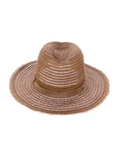 Pre-owned Inverni Straw Panama Hat In Brown